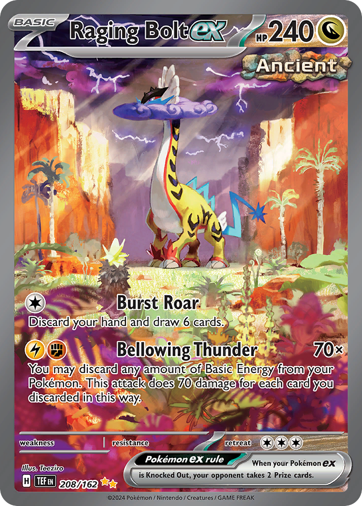 Raging Bolt ex Pokémon card