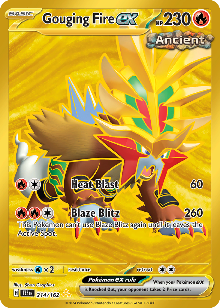 Gouging Fire ex Pokémon card