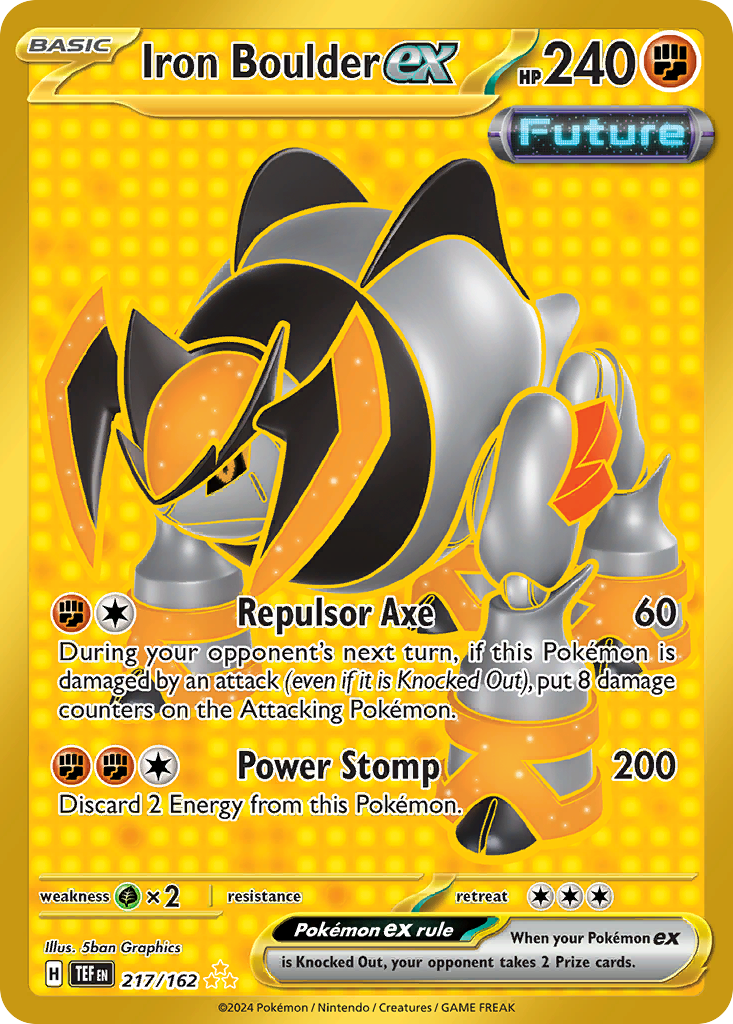 Iron Boulder ex Pokémon card