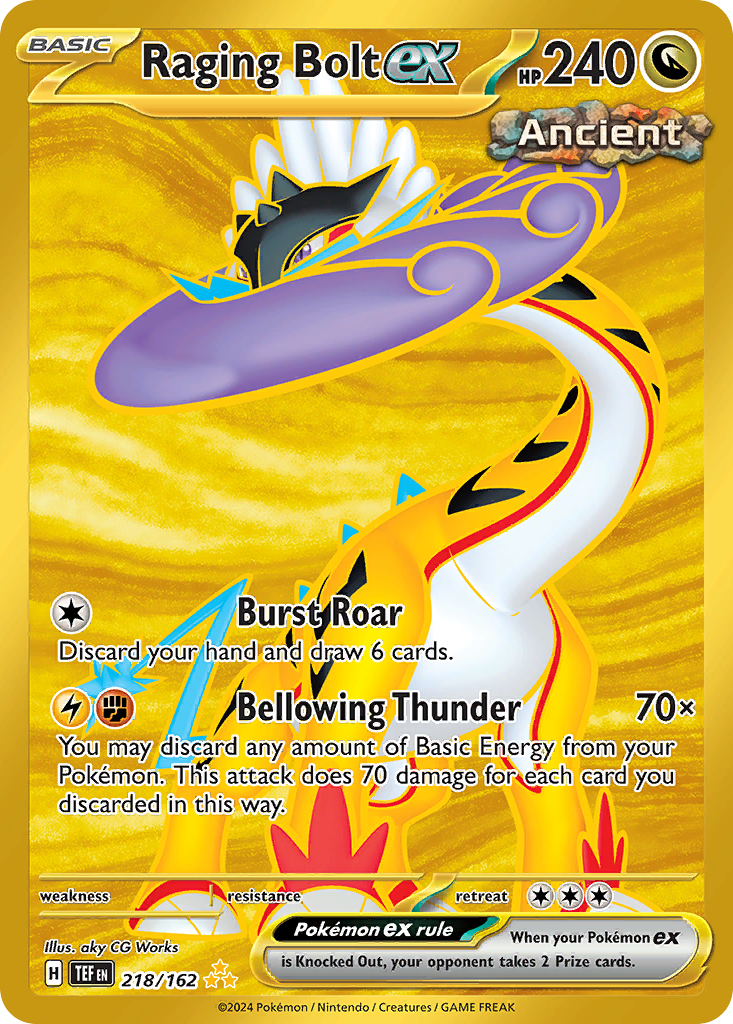 Raging Bolt ex Pokémon card