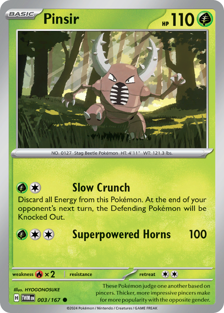 Pinsir Pokémon card