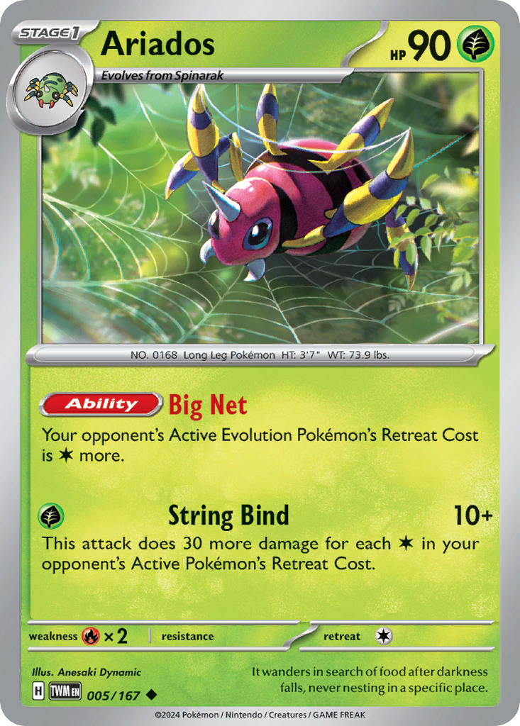 Ariados Pokémon card