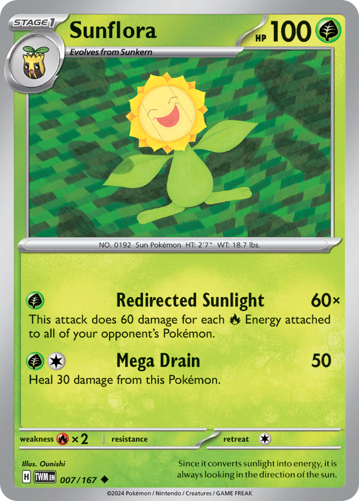 Sunflora Pokémon card