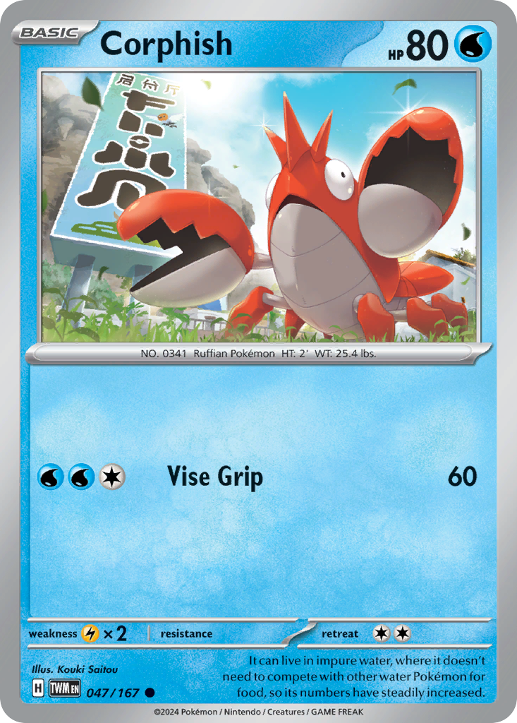 Corphish Pokémon card