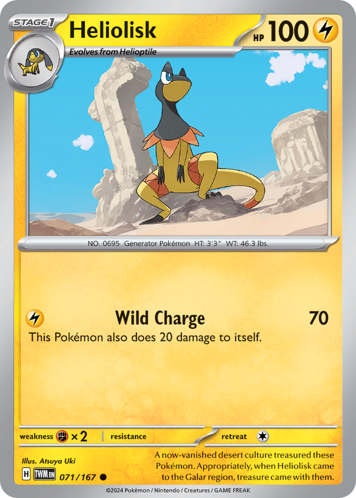 Heliolisk Pokémon card