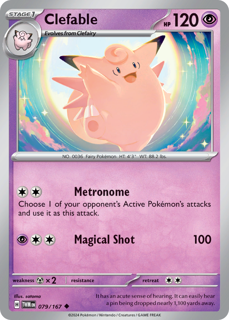 Clefable Pokémon card