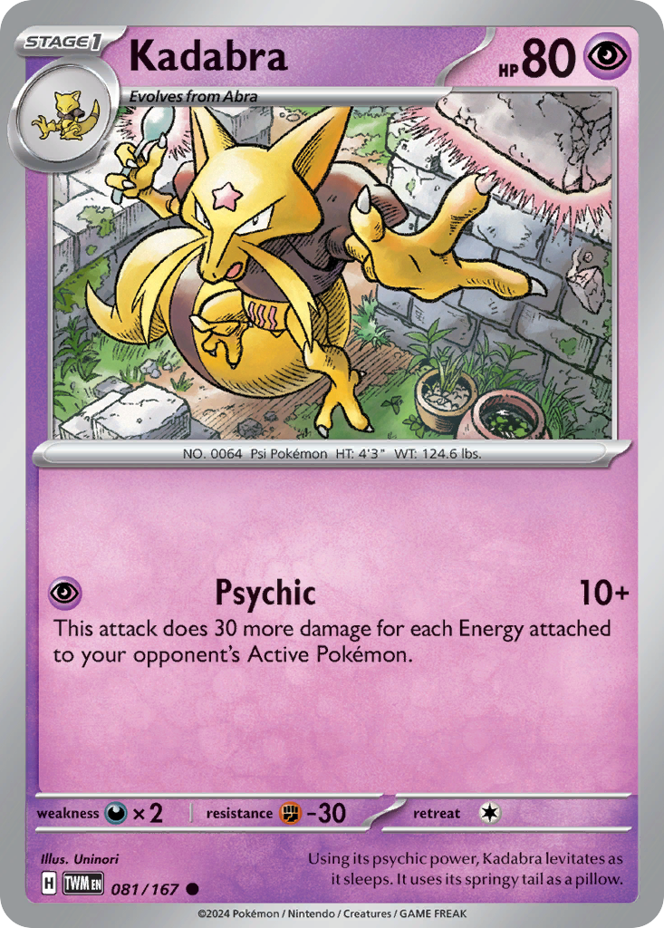 Kadabra Pokémon card