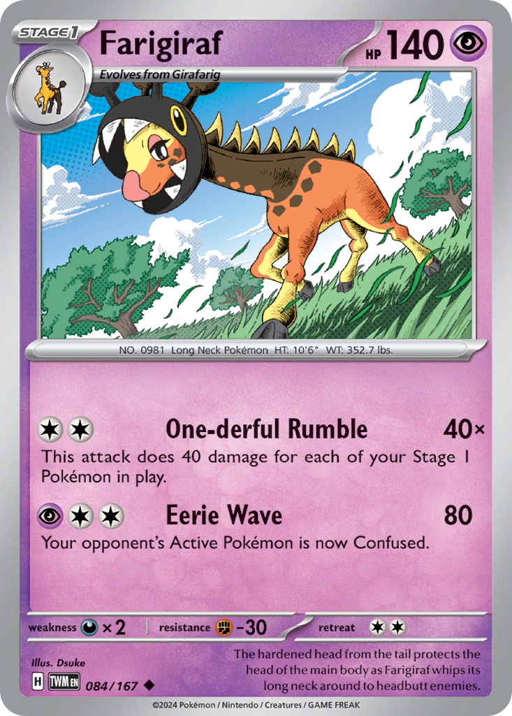 Farigiraf Pokémon card