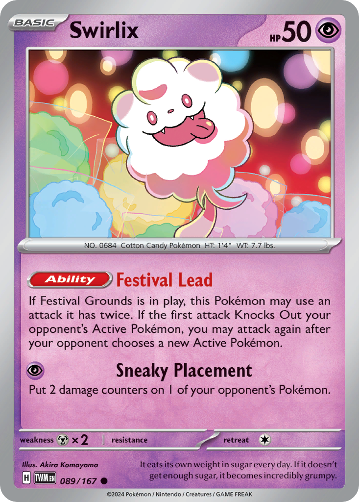 Swirlix Pokémon card