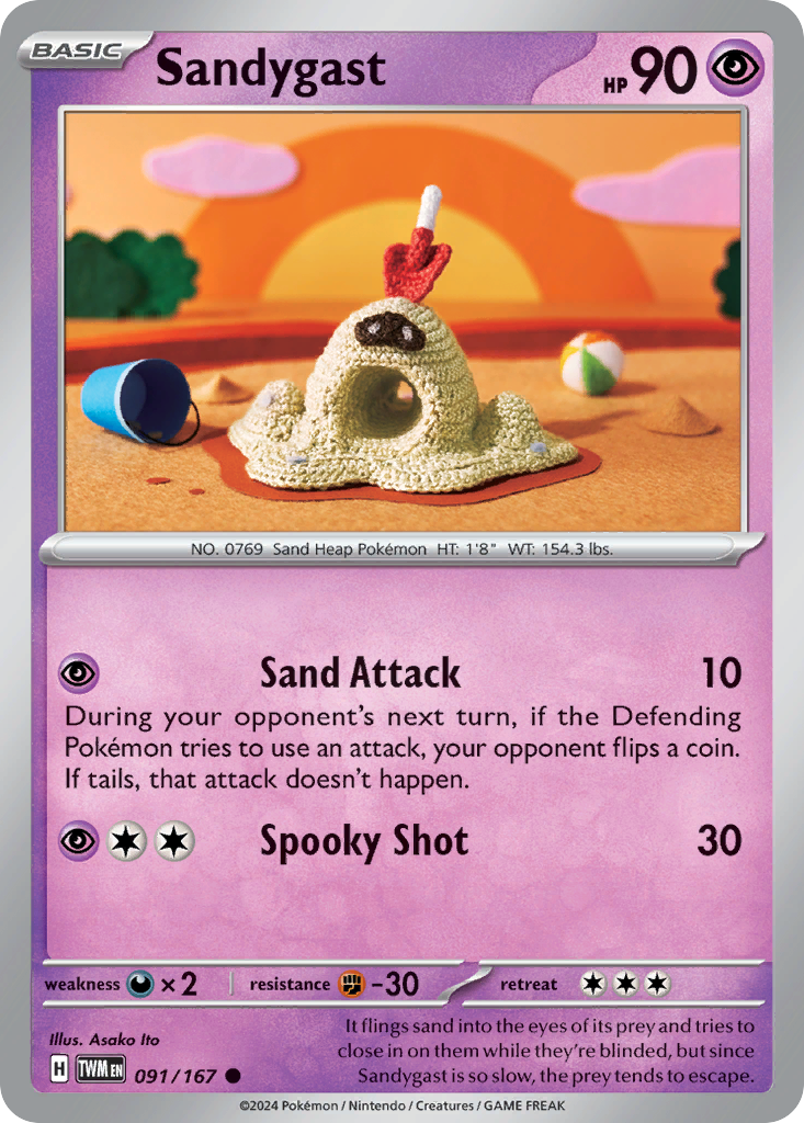 Sandygast Pokémon card