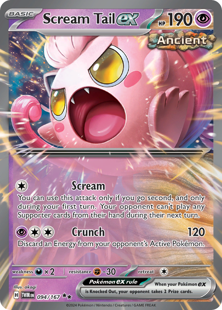 Scream Tail ex Pokémon card