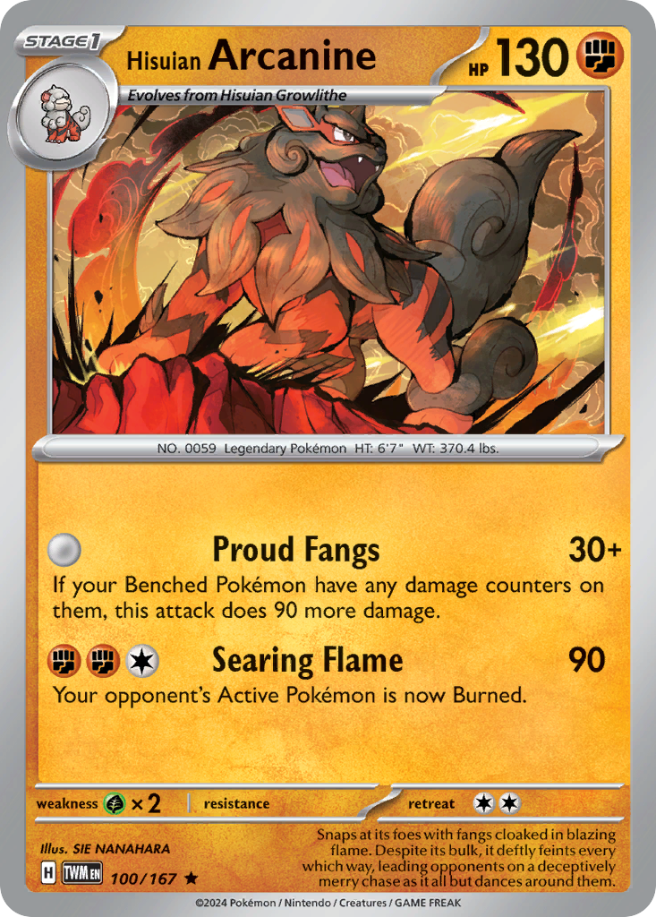 Hisuian Arcanine Pokémon card