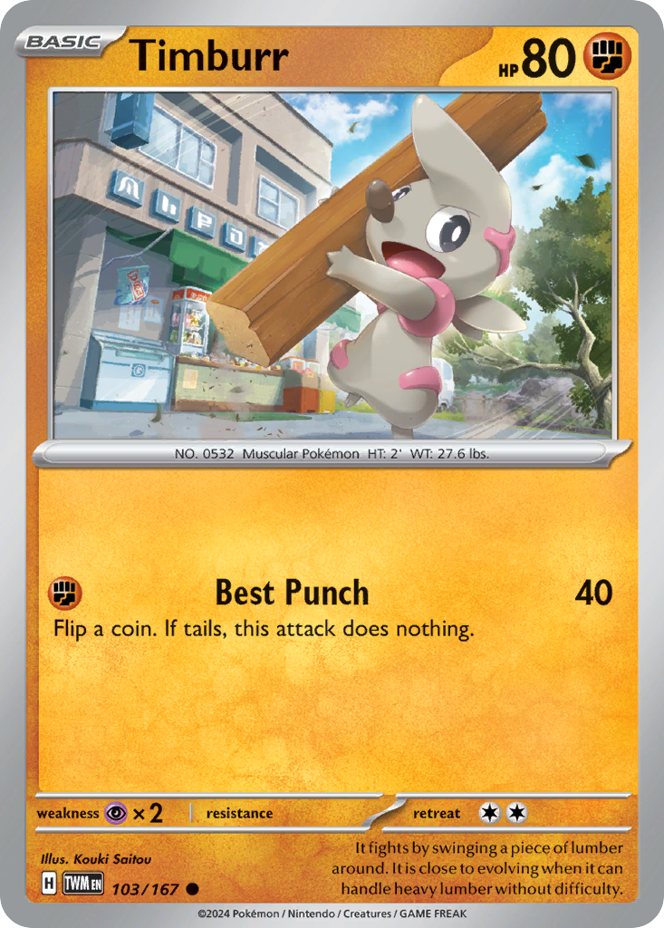 Timburr Pokémon card