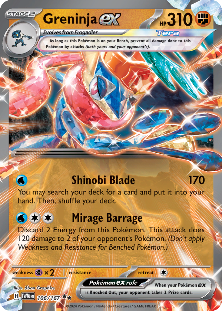 Greninja ex Pokémon card