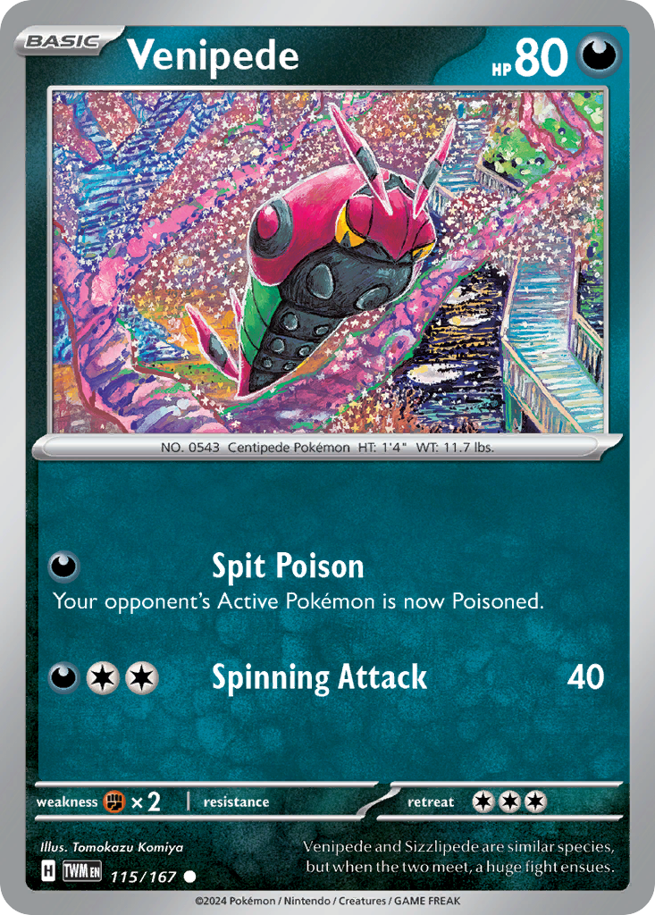 Venipede Pokémon card