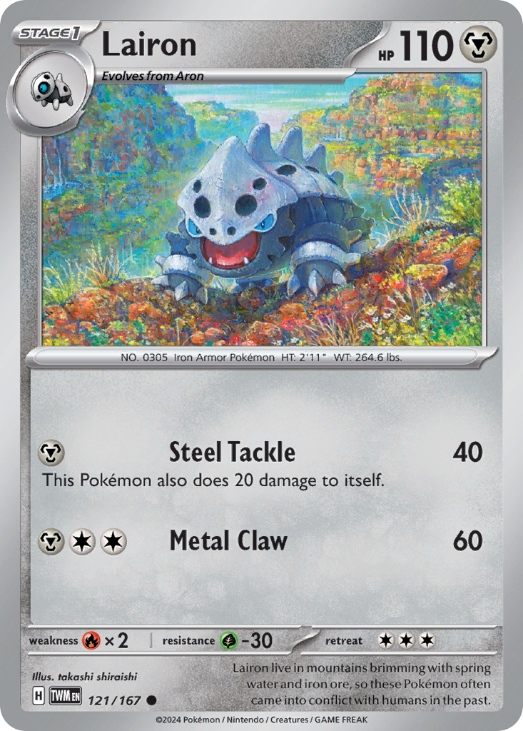 Lairon Pokémon card