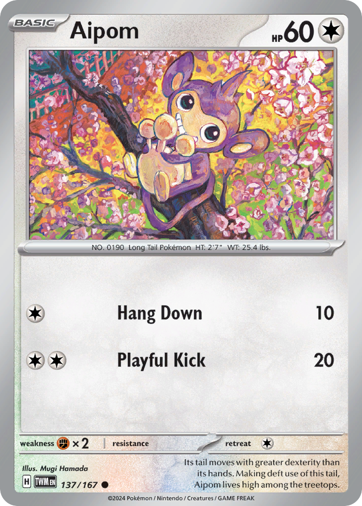 Aipom Pokémon card