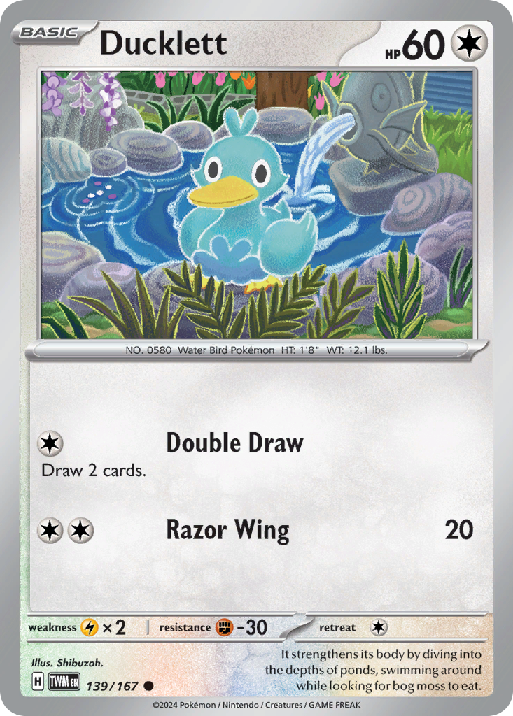 Ducklett Pokémon card
