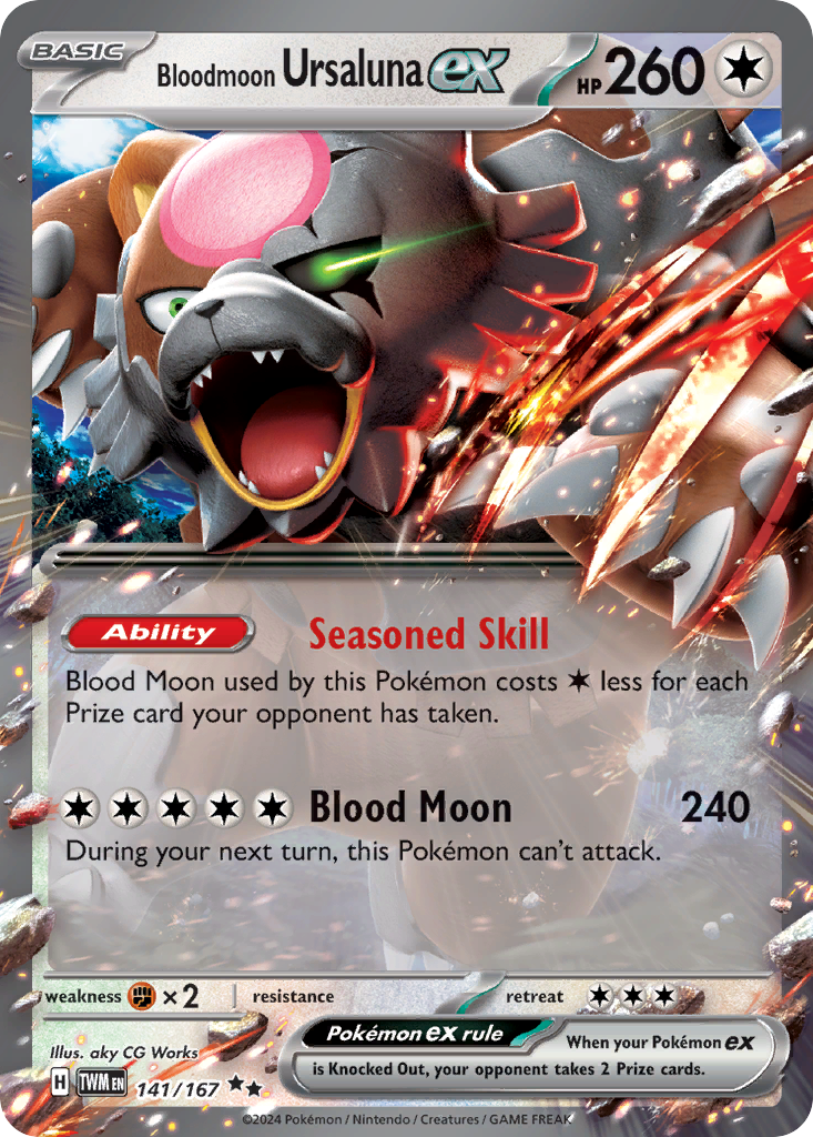 Bloodmoon Ursaluna ex Pokémon card