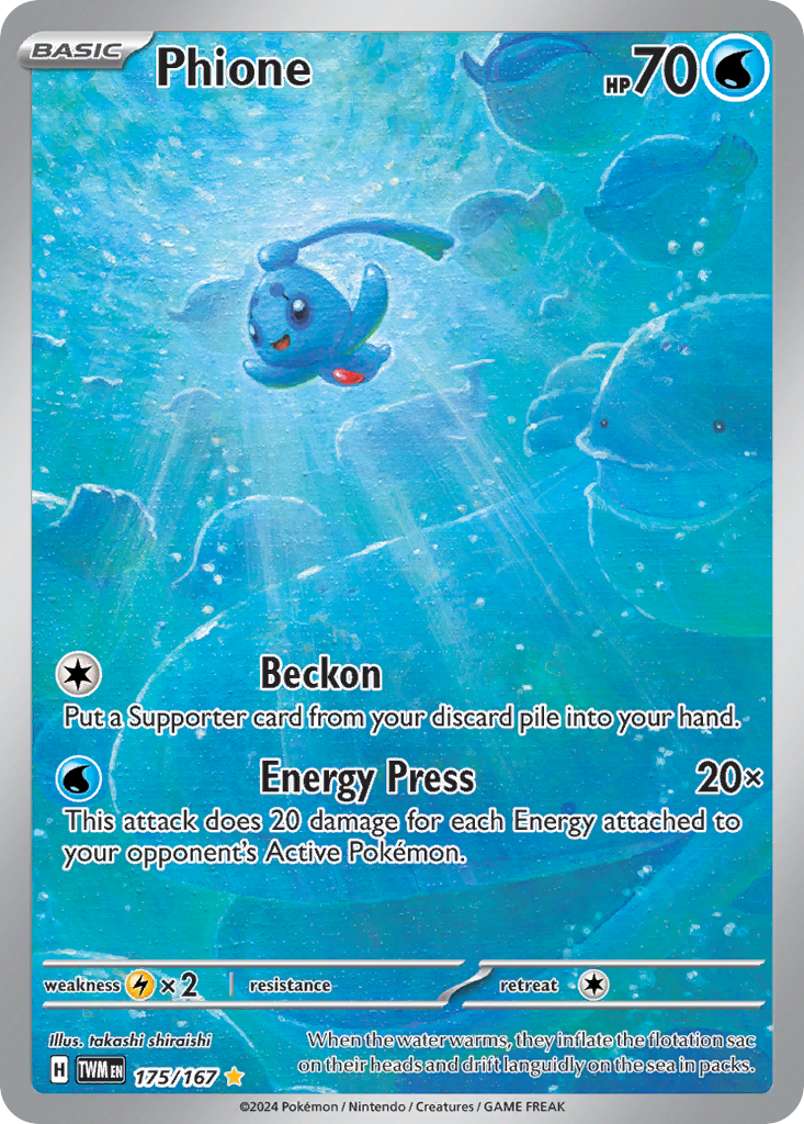 Phione Pokémon card