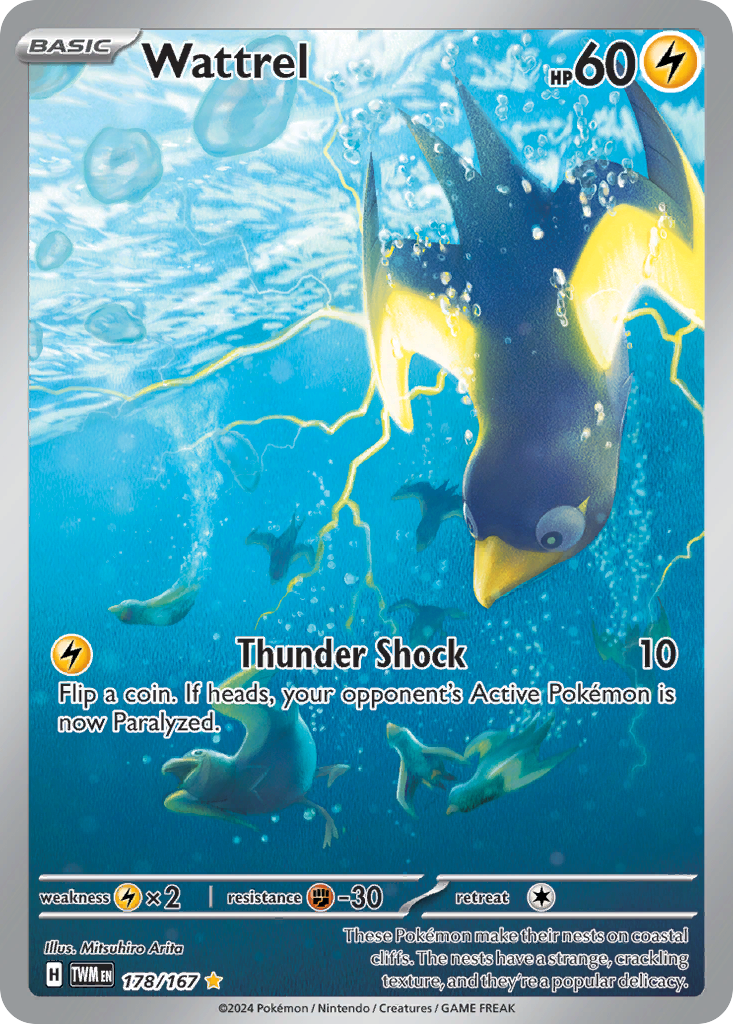Wattrel Pokémon card