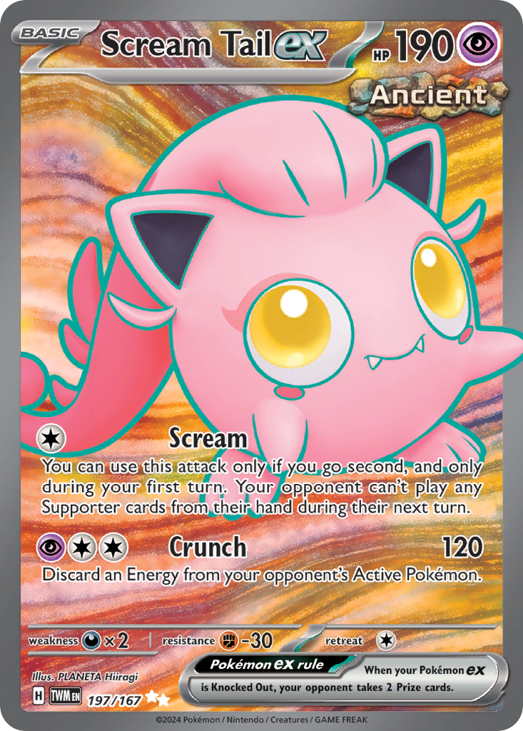 Scream Tail ex Pokémon card
