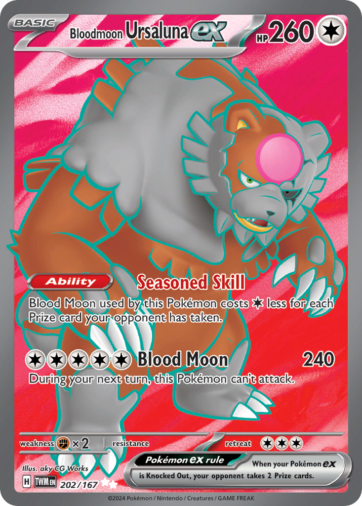Bloodmoon Ursaluna ex Pokémon card