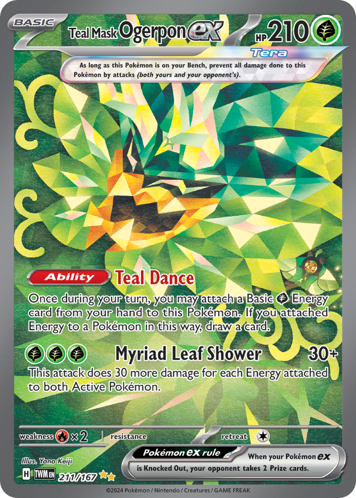 Teal Mask Ogerpon ex Pokémon card