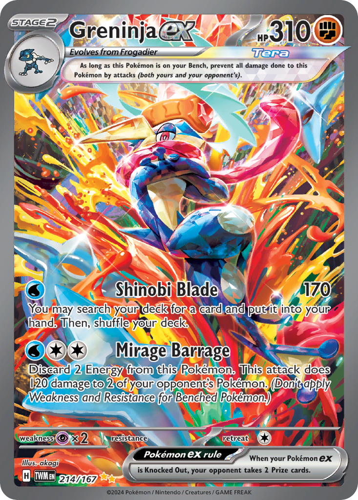 Greninja ex Pokémon card