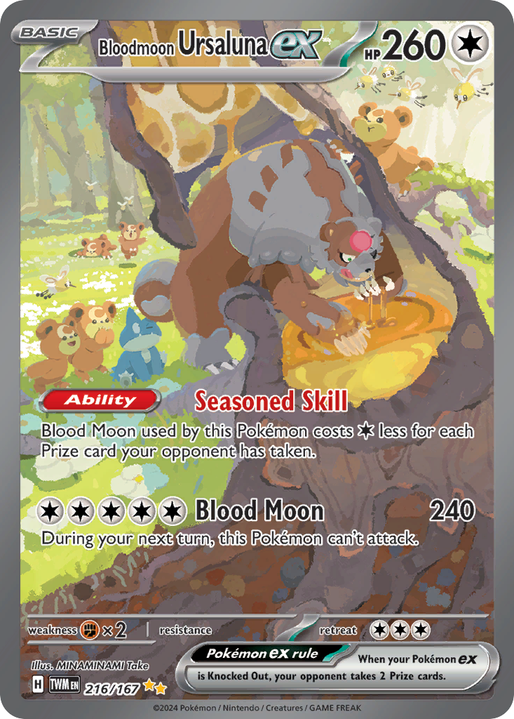 Bloodmoon Ursaluna ex Pokémon card