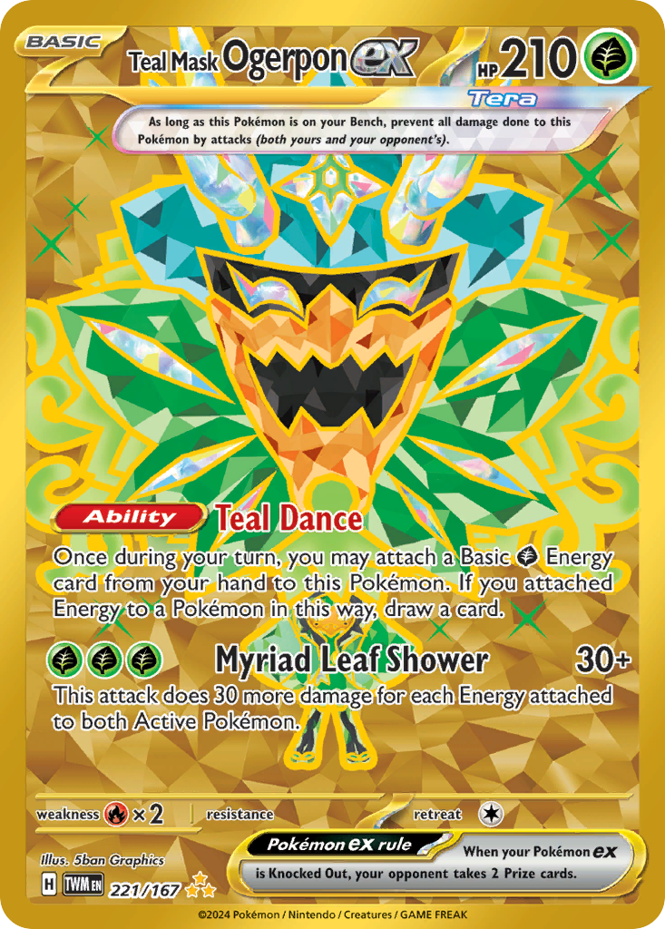 Teal Mask Ogerpon ex Pokémon card