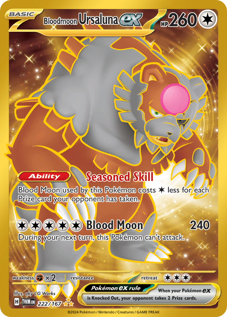 Bloodmoon Ursaluna ex Pokémon card