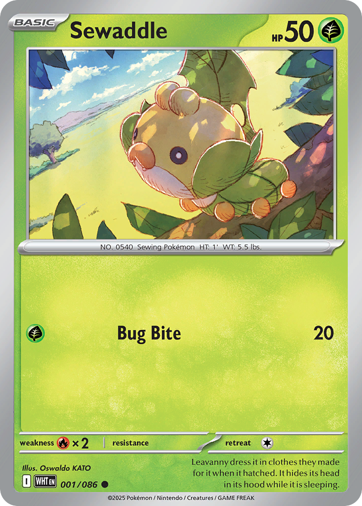 Sewaddle Pokémon card