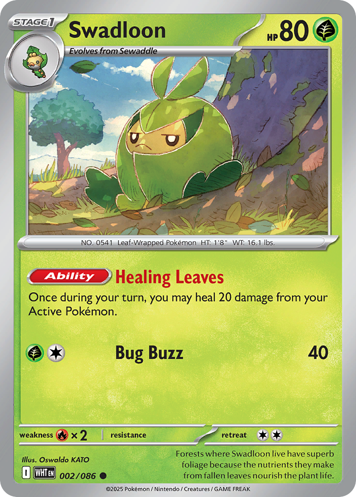 Swadloon Pokémon card