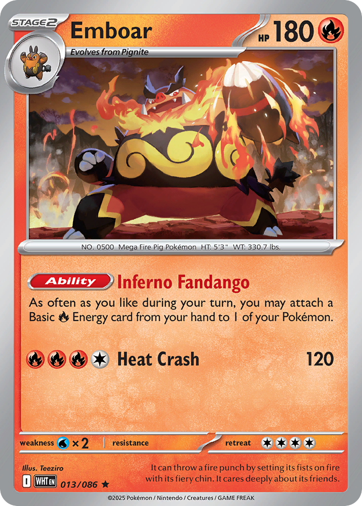 Emboar Pokémon card