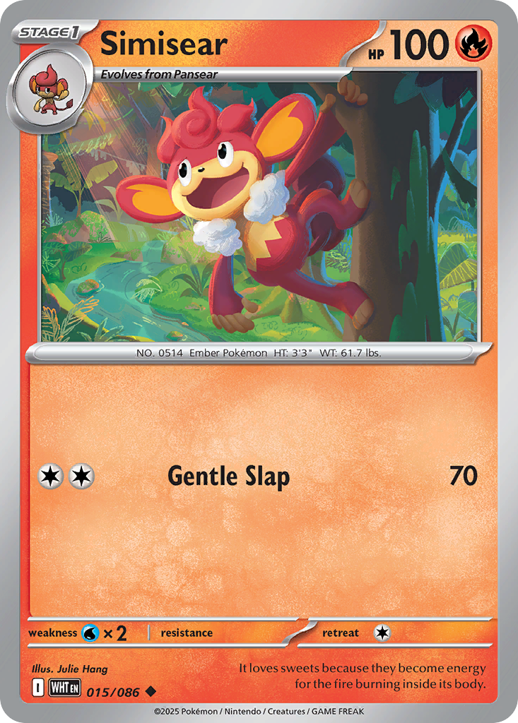 Simisear Pokémon card
