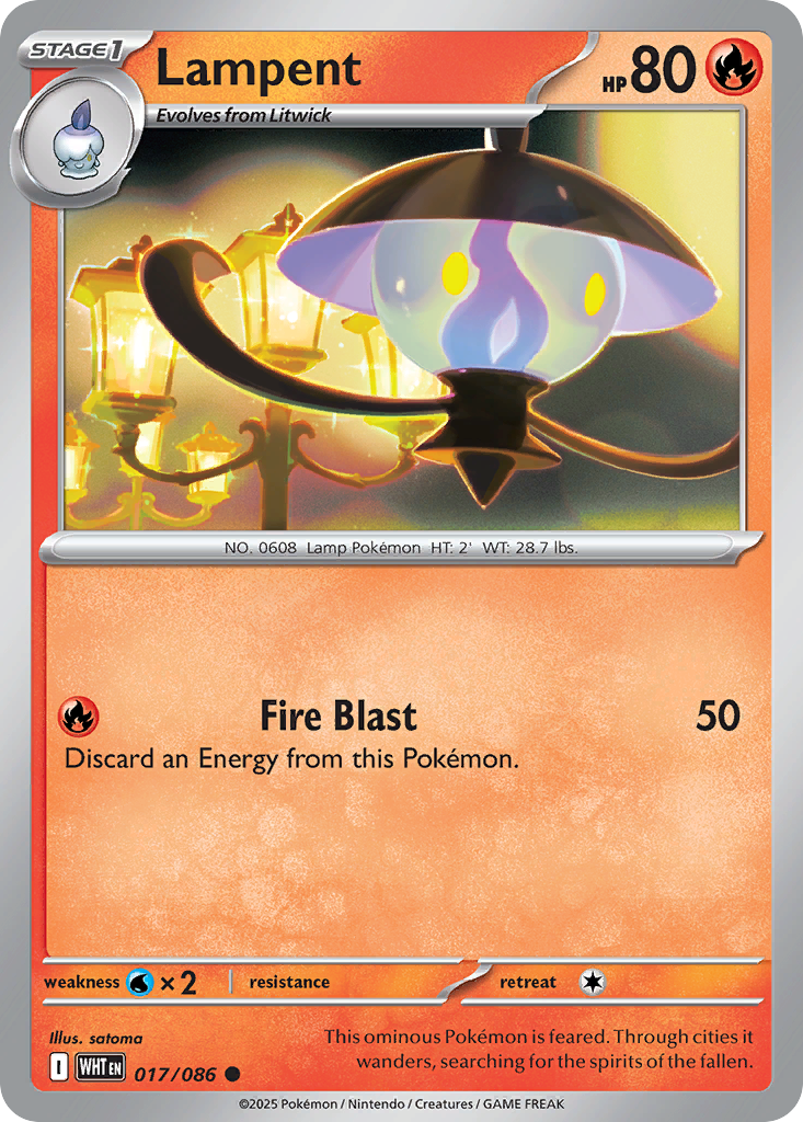 Lampent Pokémon card