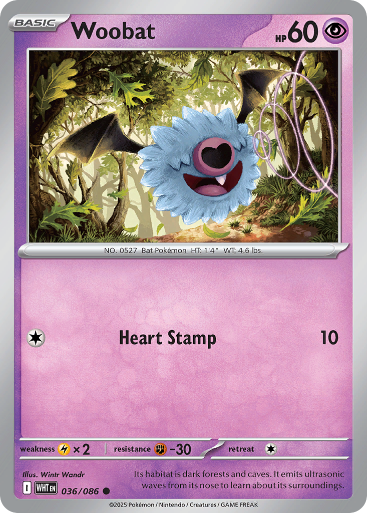 Woobat Pokémon card