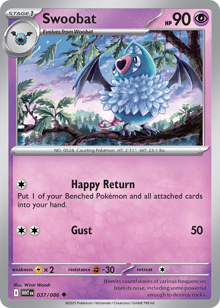 Swoobat Pokémon card