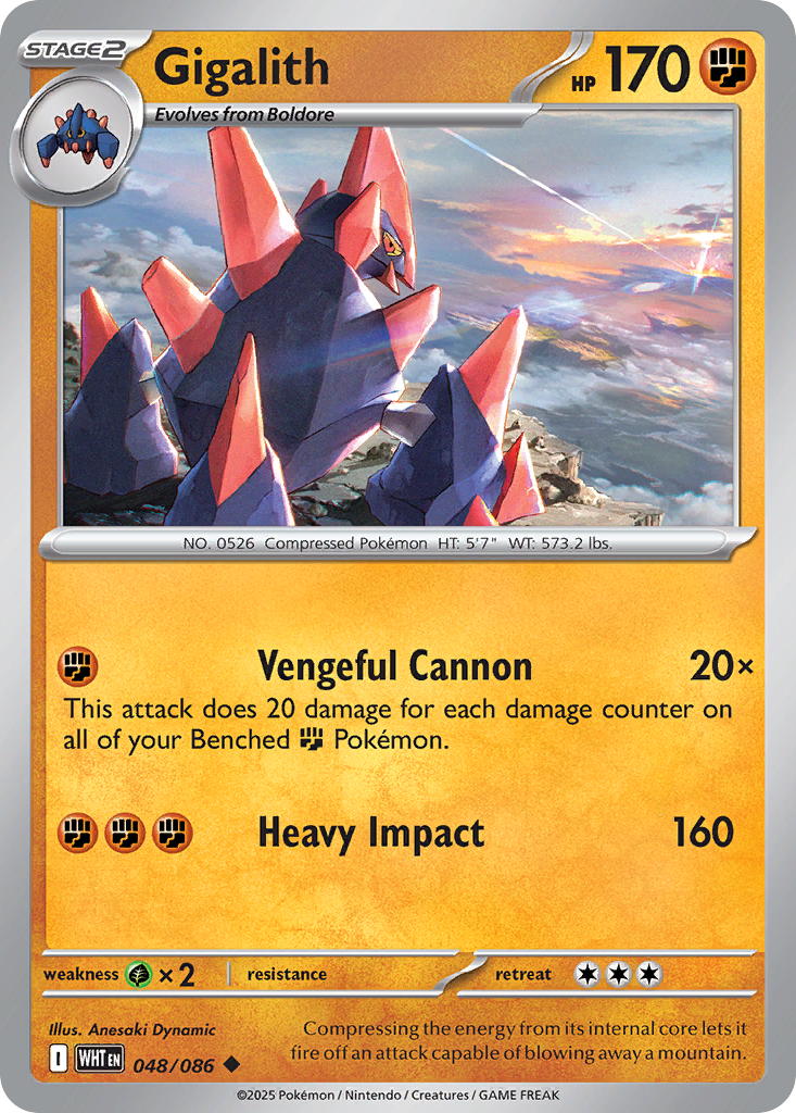 Gigalith Pokémon card