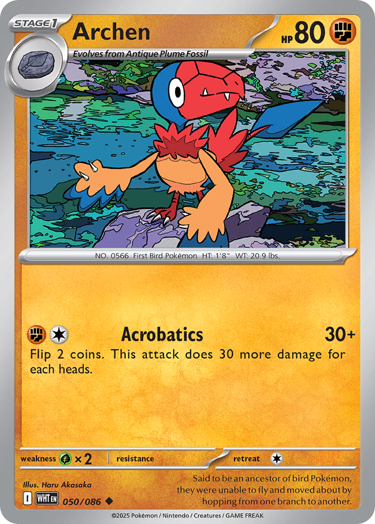 Archen Pokémon card