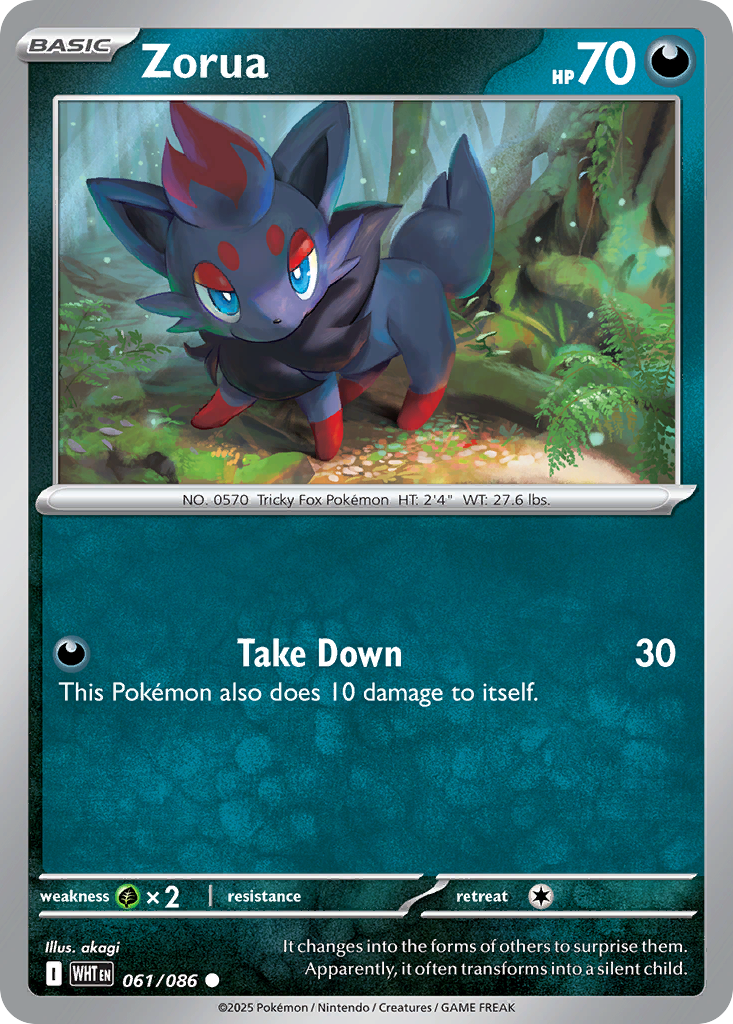 Zorua Pokémon card
