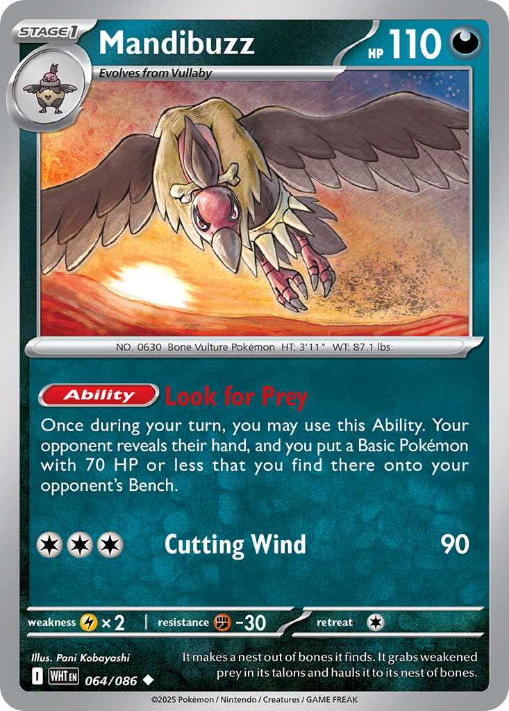 Mandibuzz Pokémon card