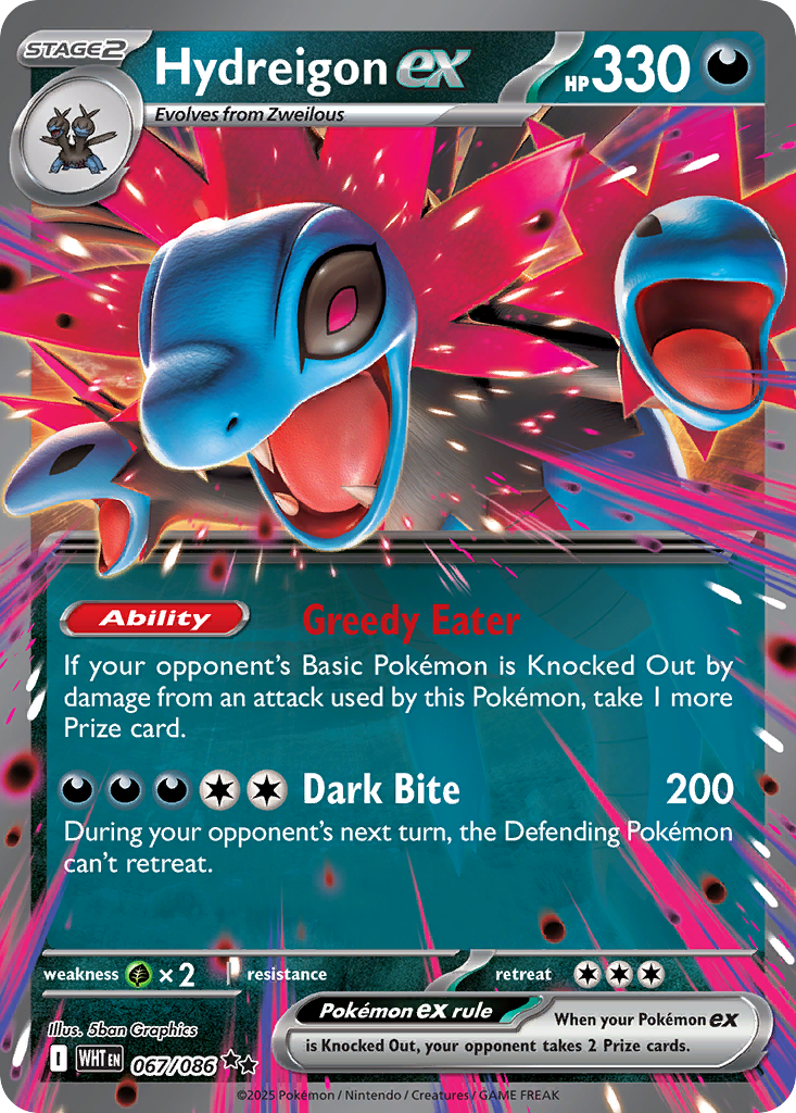 Hydreigon ex Pokémon card