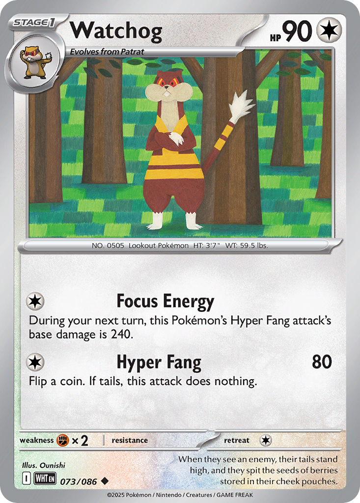 Watchog Pokémon card