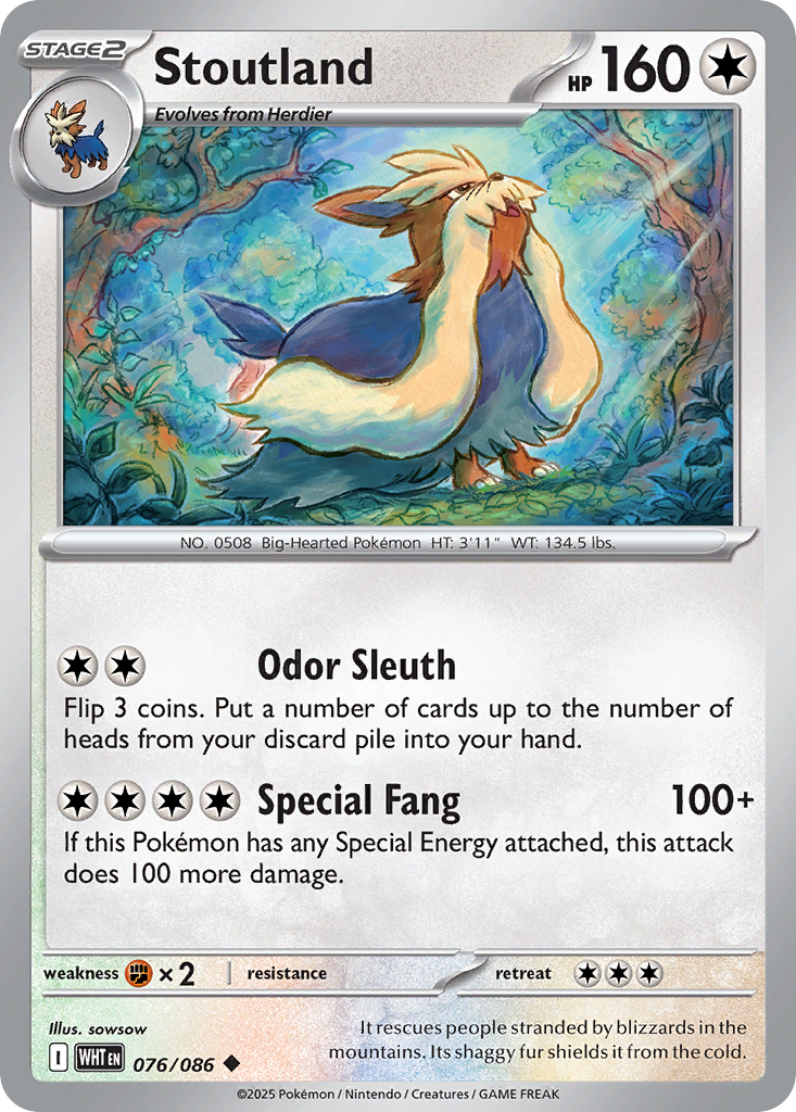 Stoutland Pokémon card