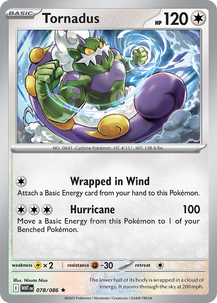 Tornadus Pokémon card
