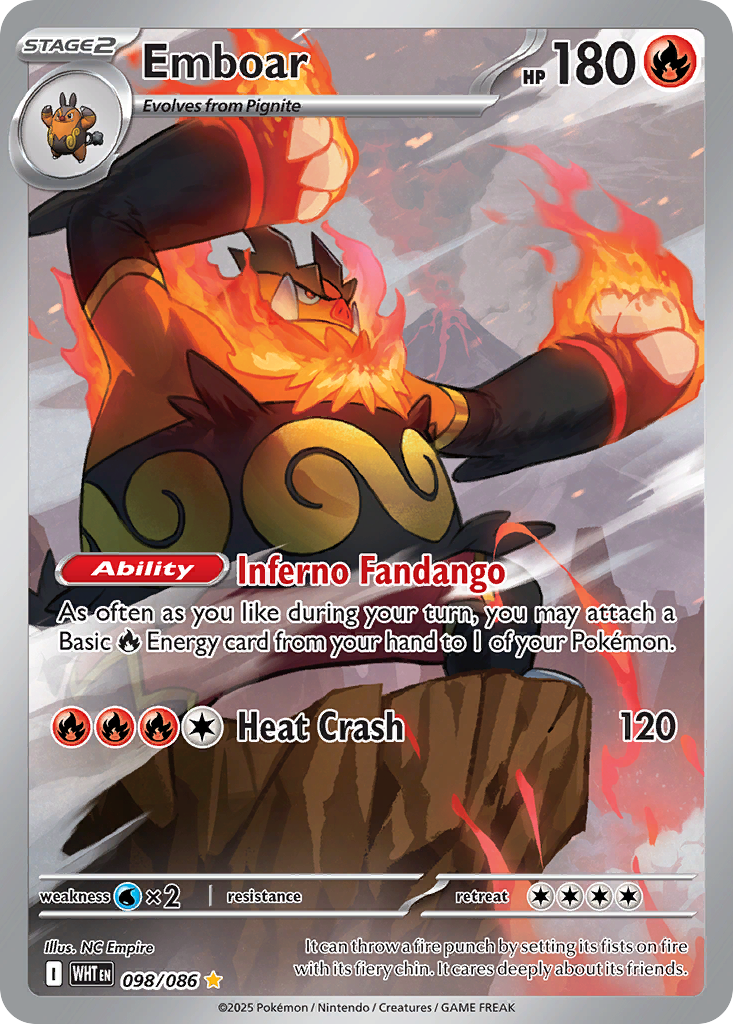 Emboar Pokémon card