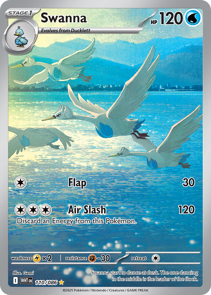 Swanna Pokémon card