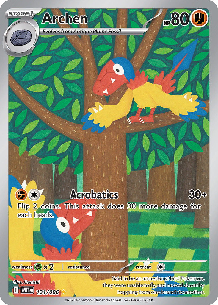 Archen Pokémon card